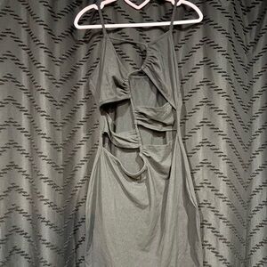 Chic Backless Gray Dress